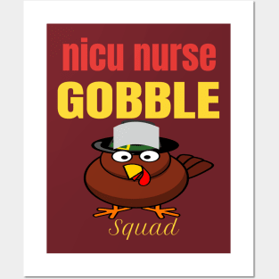 Nurse Turkey Fquad Funny Thanksgiving gift Posters and Art